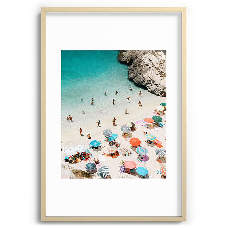 A Day At The Beach Framed Art Print