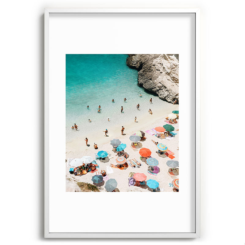 A Day At The Beach Framed Art Print