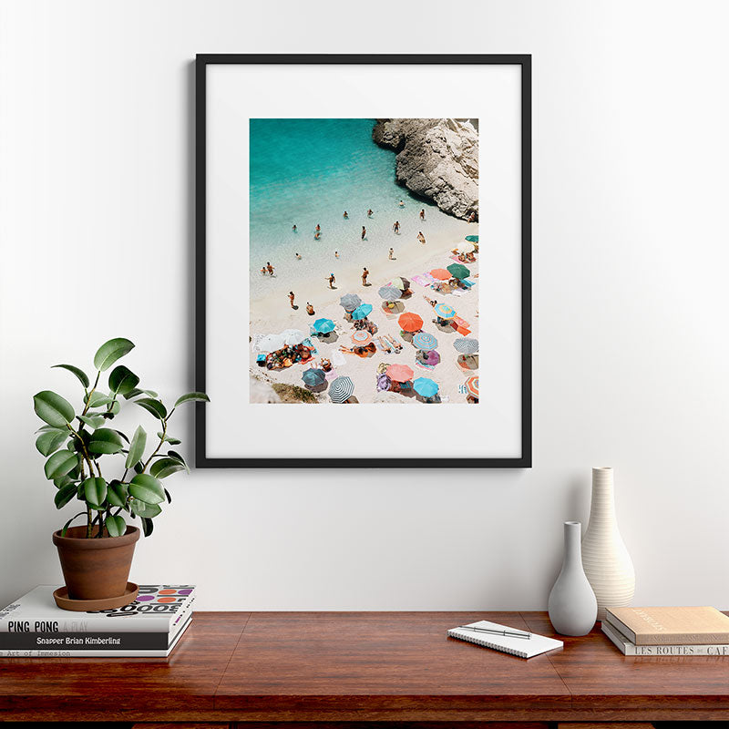 A Day At The Beach Framed Art Print