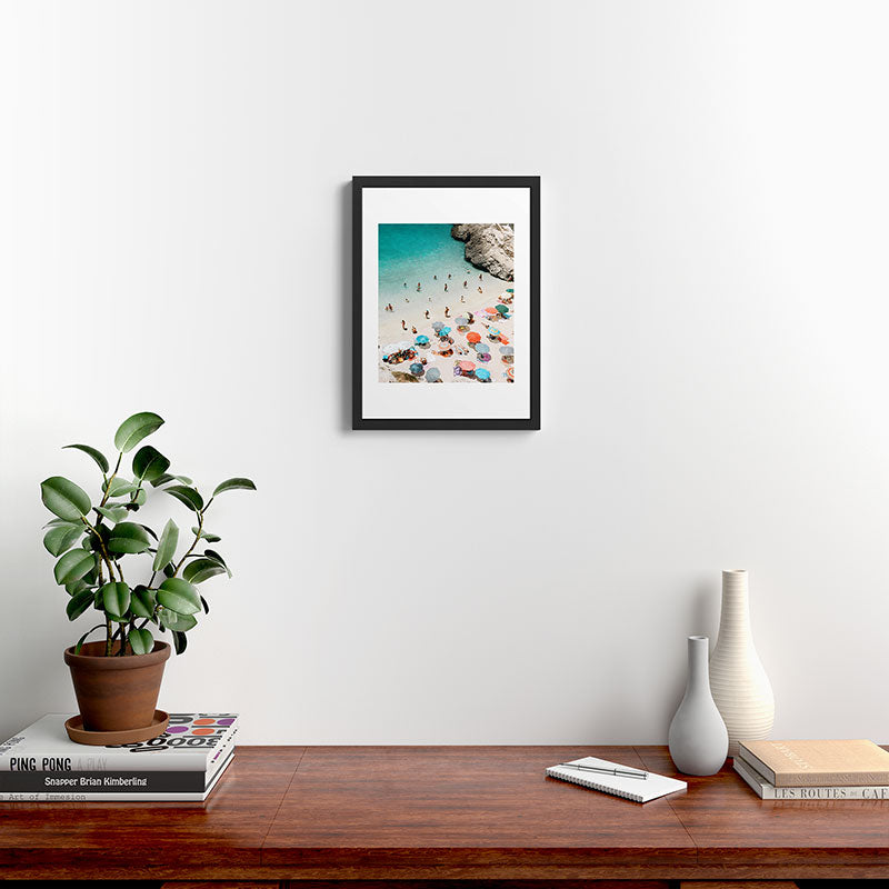 A Day At The Beach Framed Art Print