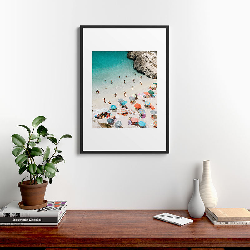 A Day At The Beach Framed Art Print