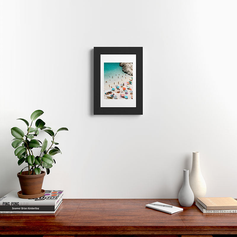 A Day At The Beach Framed Art Print