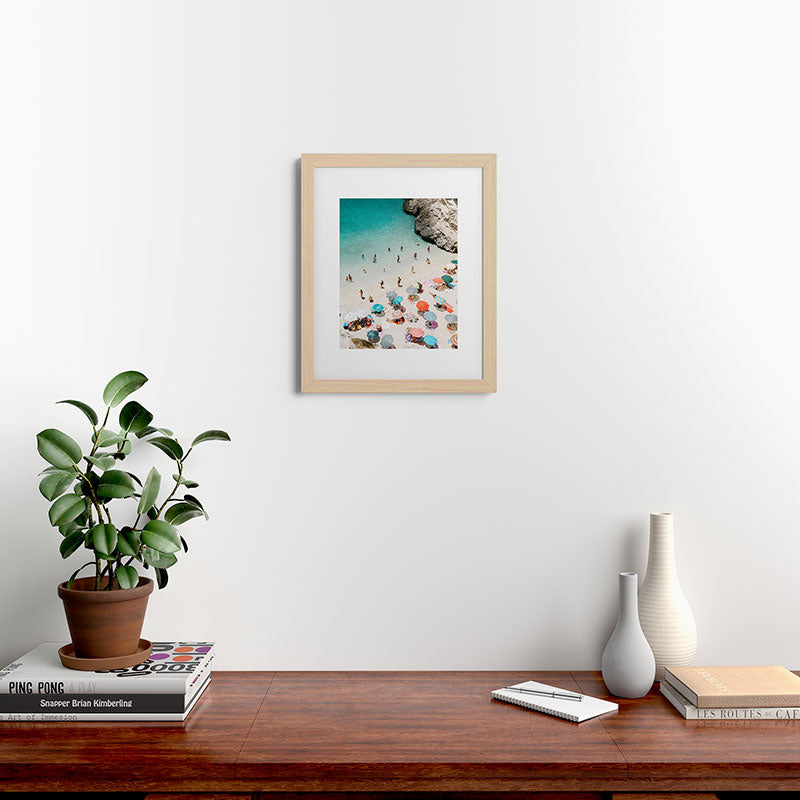 A Day At The Beach Framed Art Print