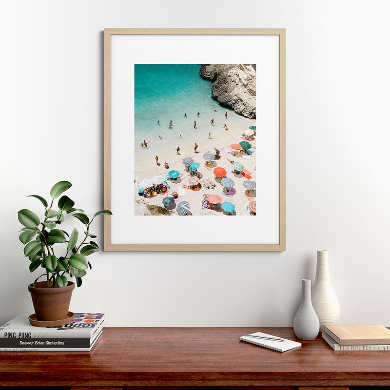 A Day At The Beach Framed Art Print
