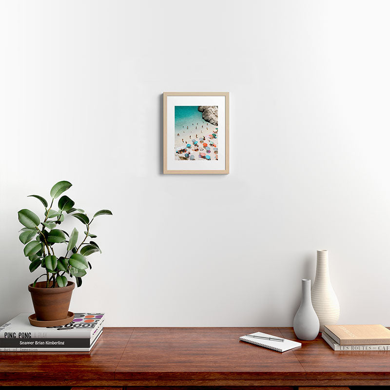 A Day At The Beach Framed Art Print