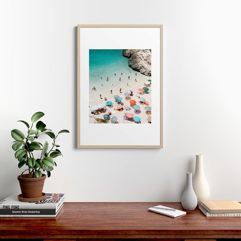 A Day At The Beach Framed Art Print