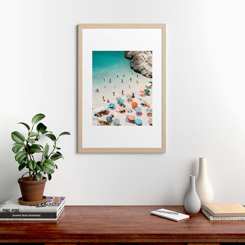 A Day At The Beach Framed Art Print