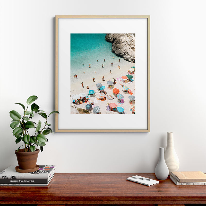 A Day At The Beach Framed Art Print