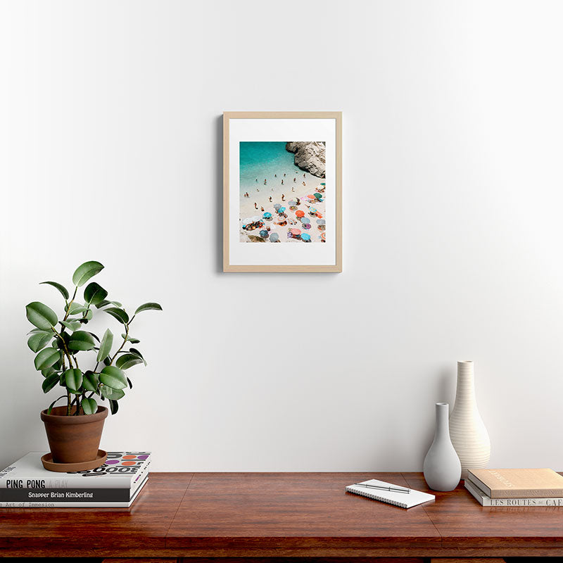 A Day At The Beach Framed Art Print
