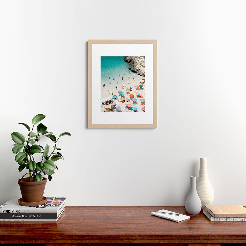 A Day At The Beach Framed Art Print