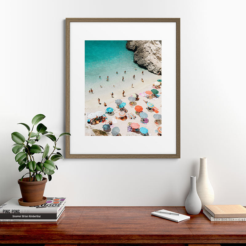 A Day At The Beach Framed Art Print