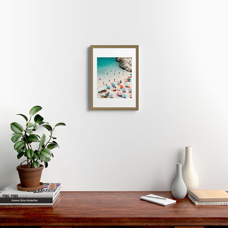 A Day At The Beach Framed Art Print