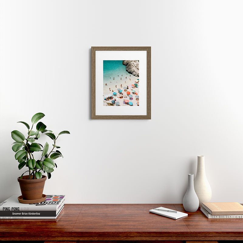 A Day At The Beach Framed Art Print