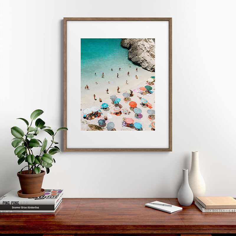 A Day At The Beach Framed Art Print