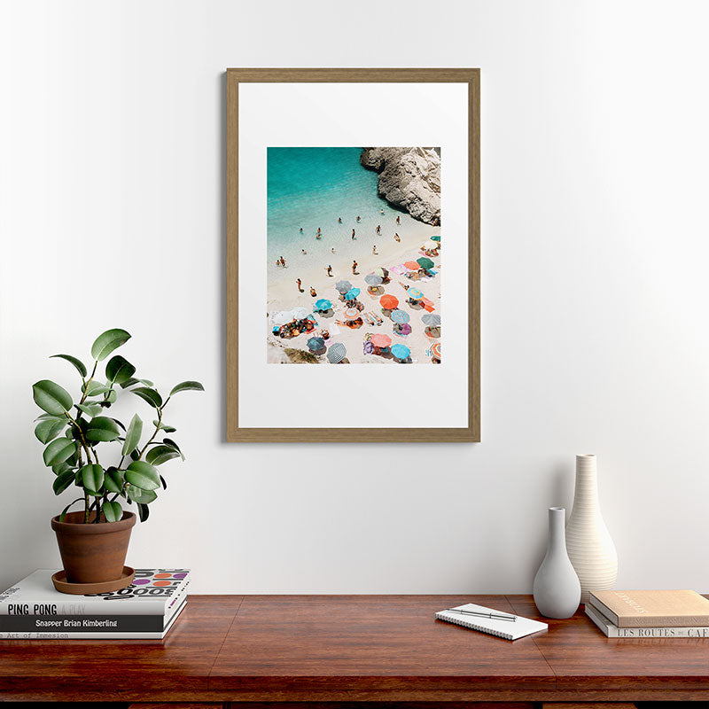 A Day At The Beach Framed Art Print