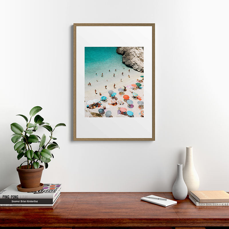 A Day At The Beach Framed Art Print