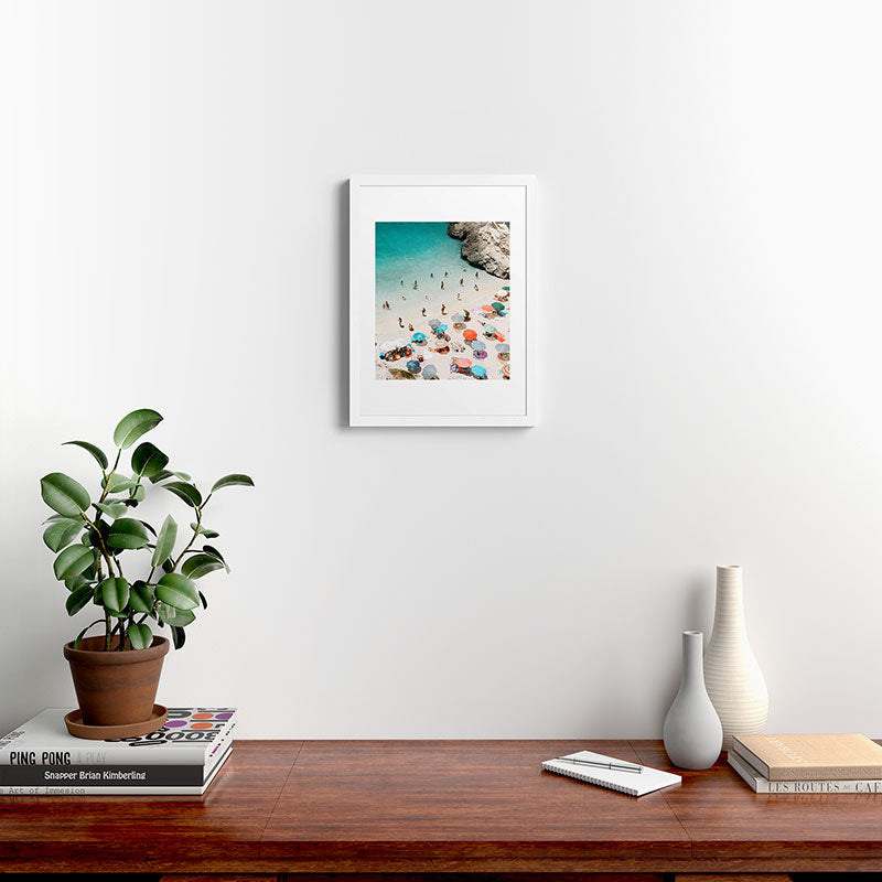 A Day At The Beach Framed Art Print