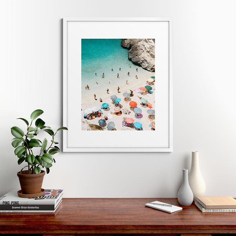 A Day At The Beach Framed Art Print