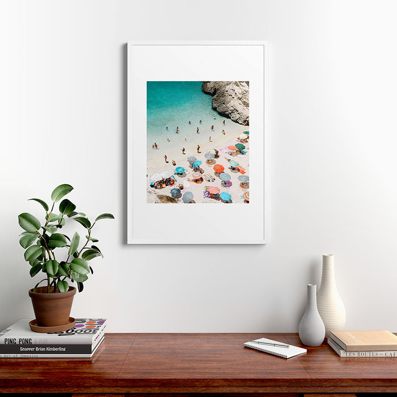 A Day At The Beach Framed Art Print