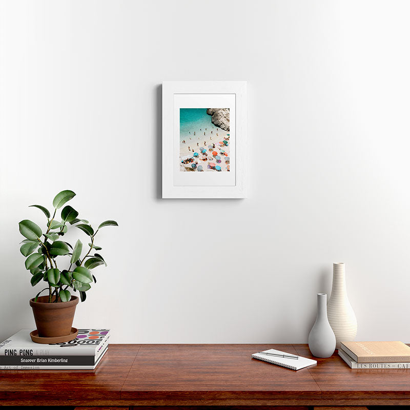 A Day At The Beach Framed Art Print