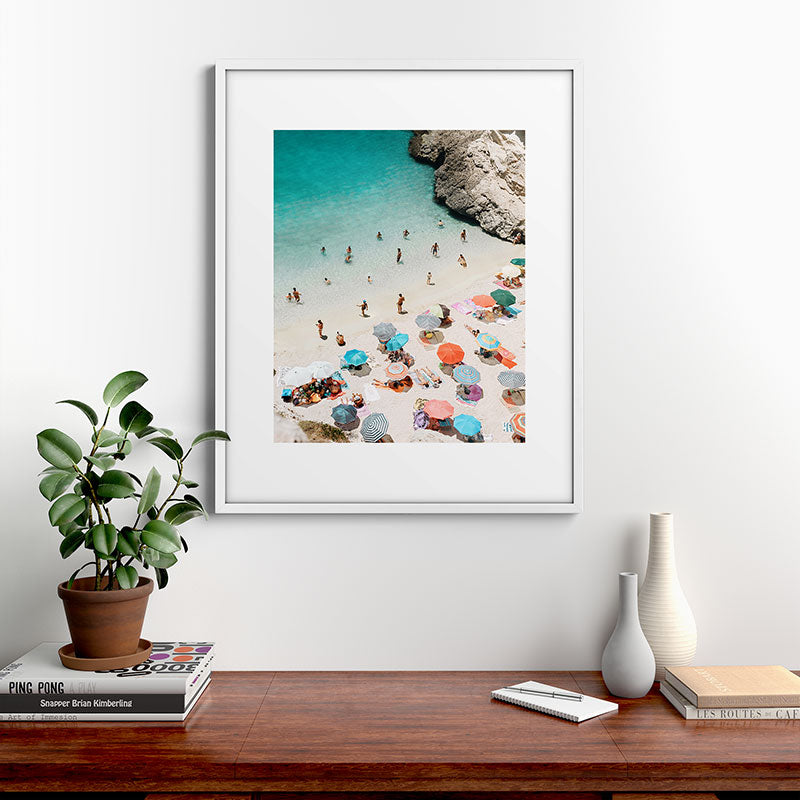 A Day At The Beach Framed Art Print