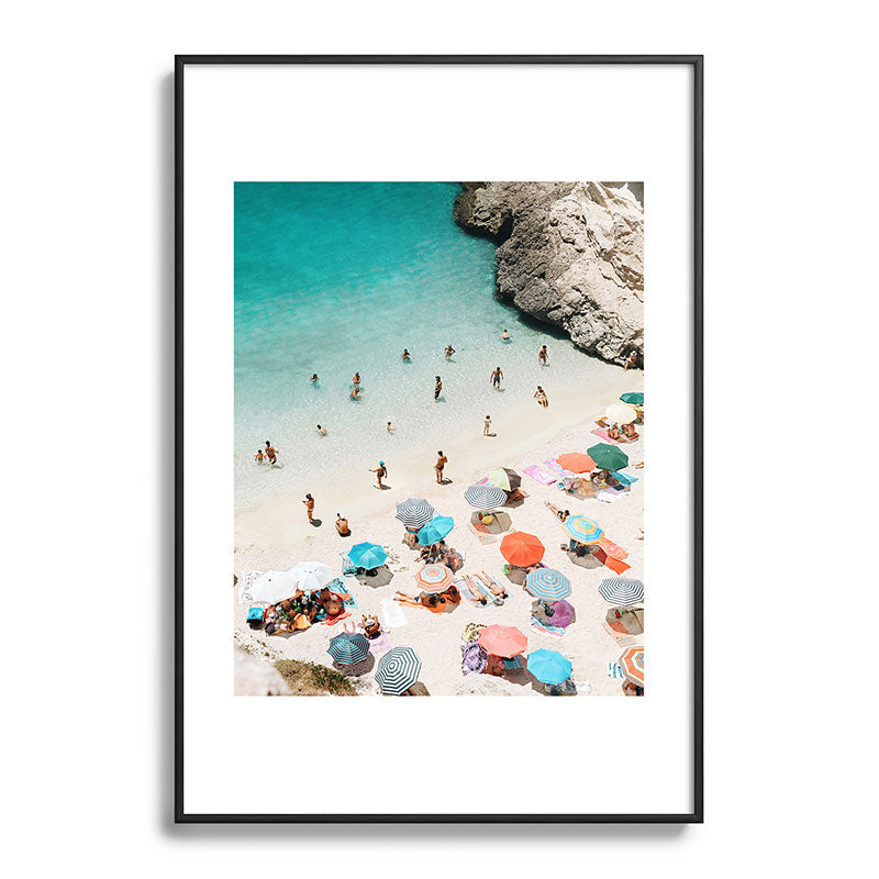A Day At The Beach Framed Art Print