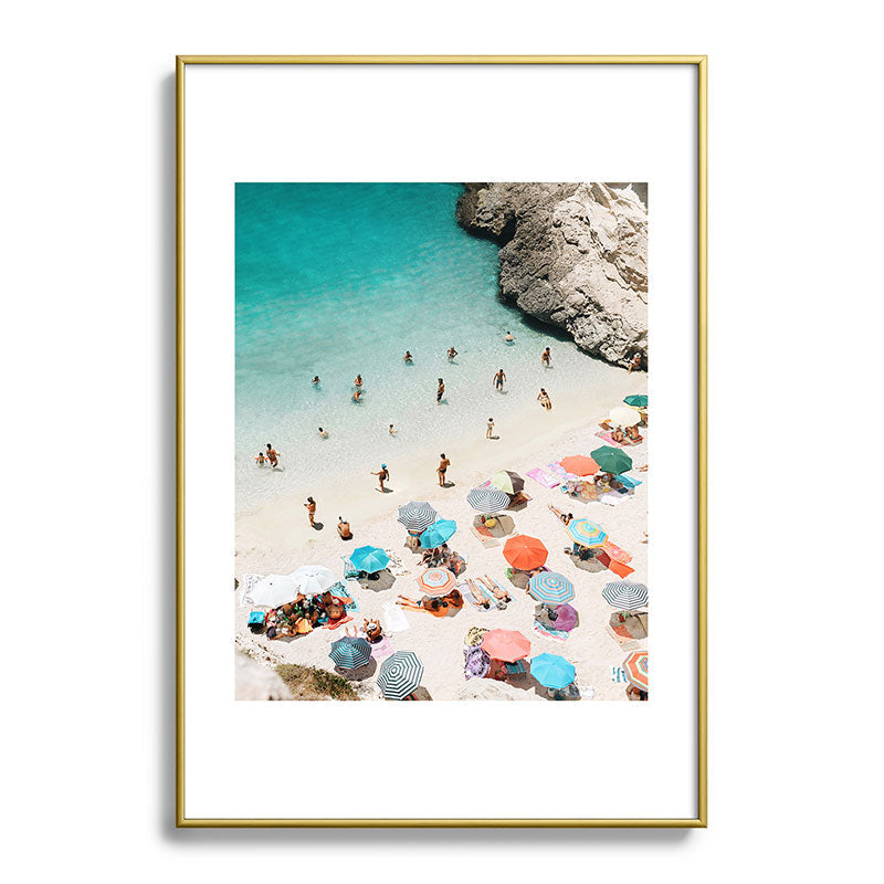 A Day At The Beach Framed Art Print
