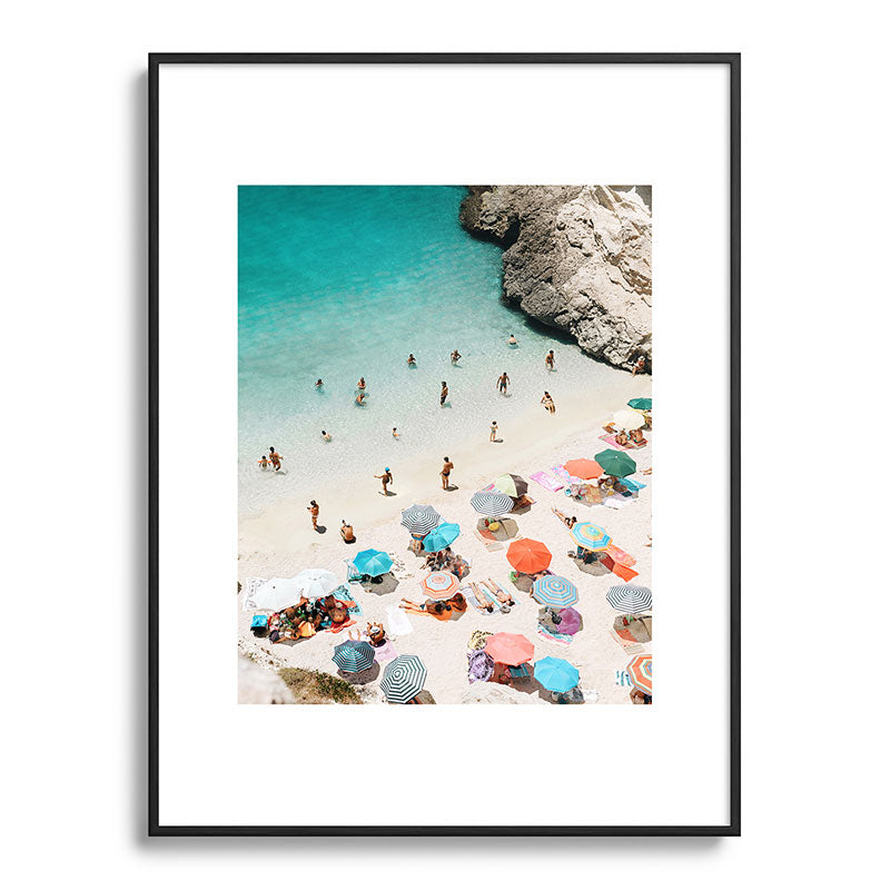 A Day At The Beach Framed Art Print