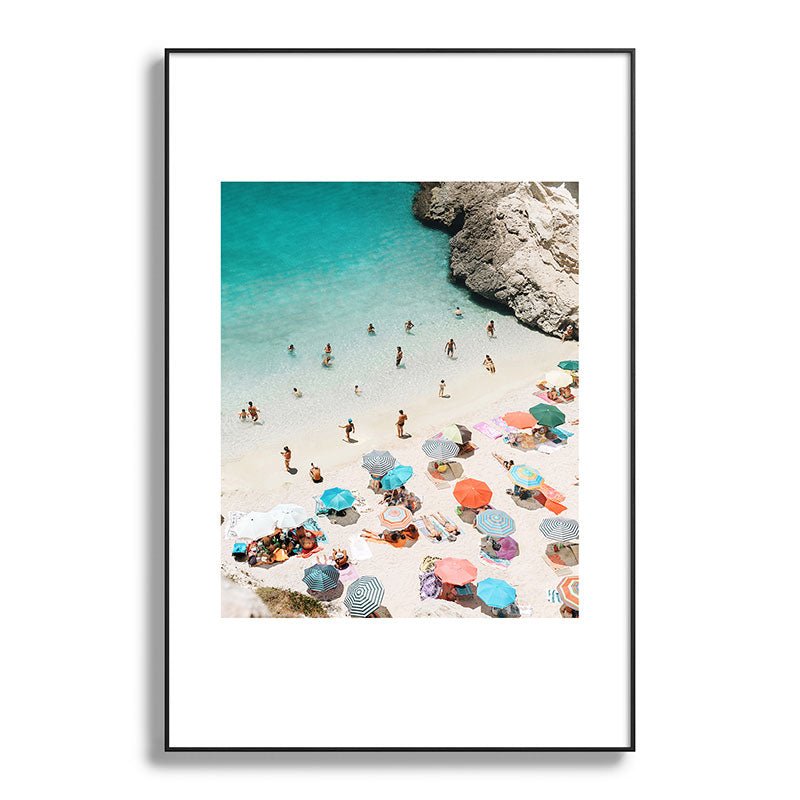 A Day At The Beach Framed Art Print