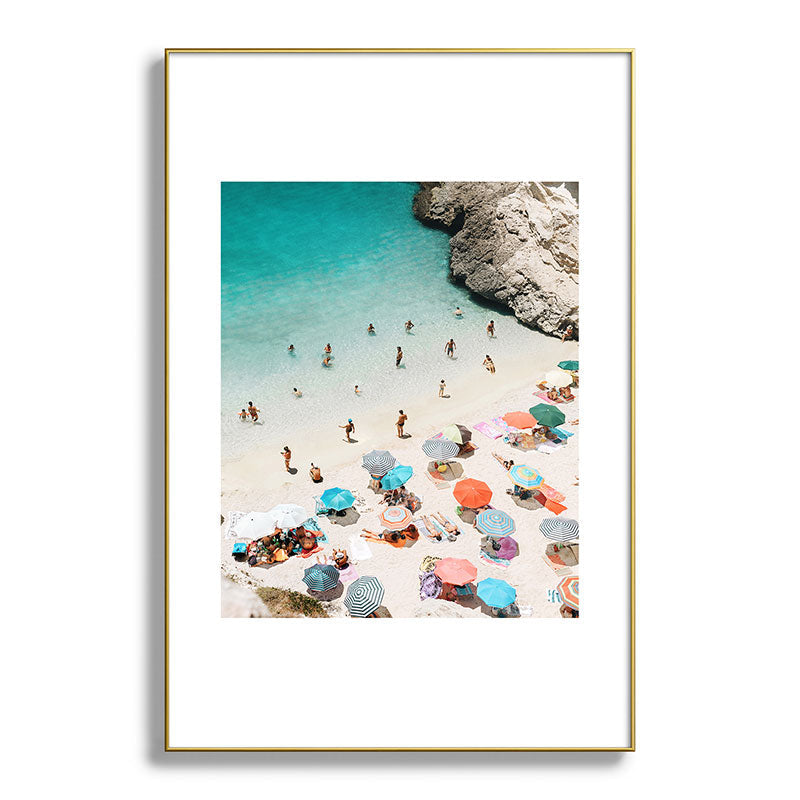 A Day At The Beach Framed Art Print