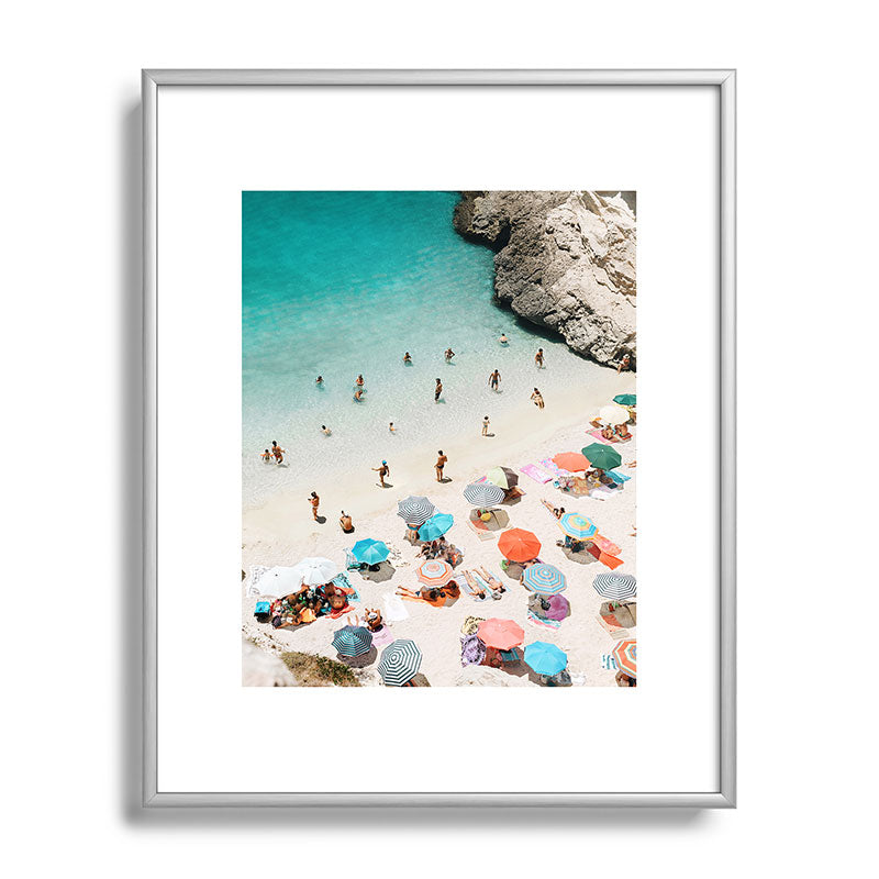 A Day At The Beach Framed Art Print