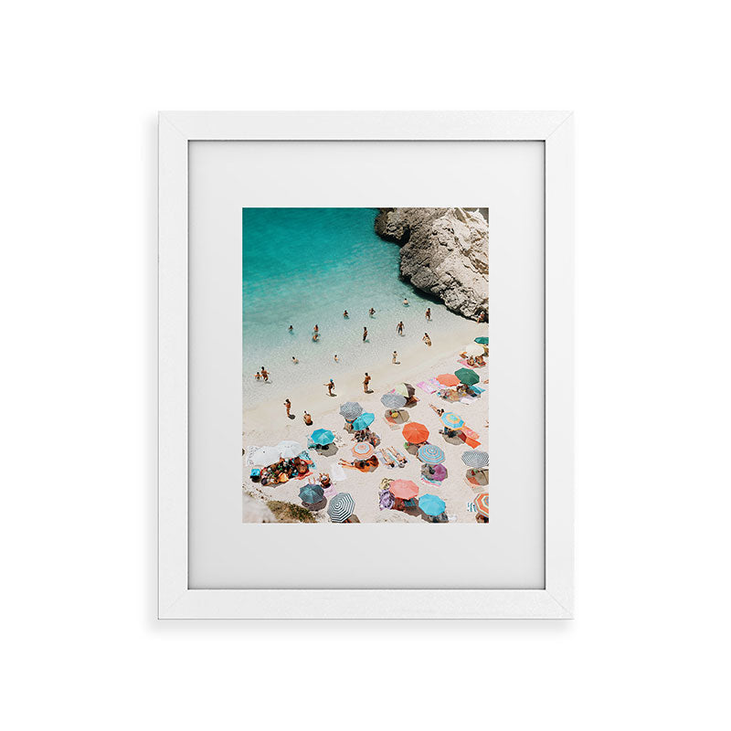 A Day At The Beach Framed Art Print