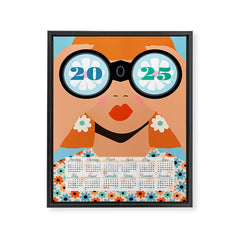 2025 Calendar - Seeking New Horizons Framed Canvas Print