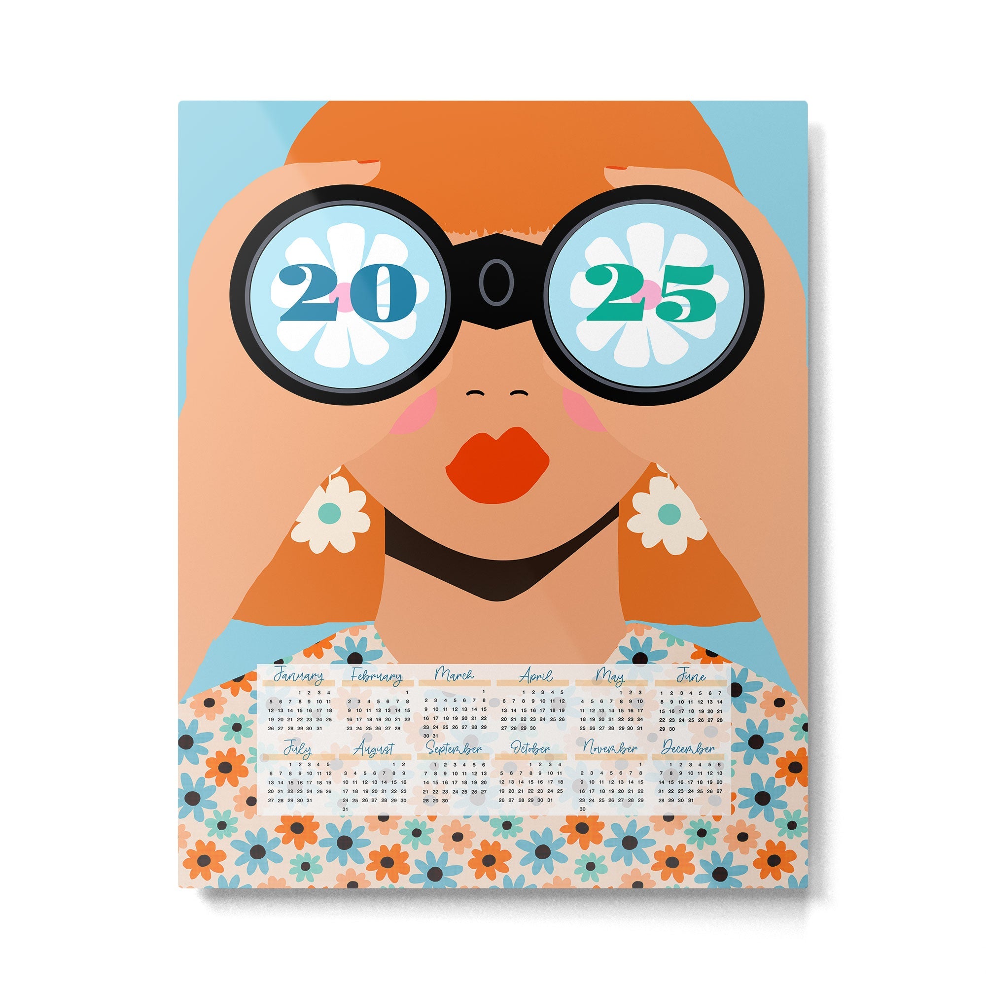 2025 Calendar - Seeking New Horizons Metal Print