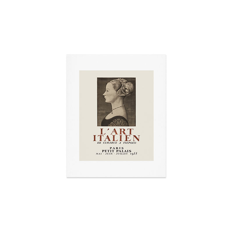1935 French Art Exhibition Poster - Italian Art from Cimabue to Tiepolo Art Print