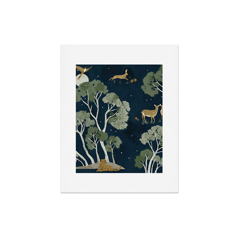 A Forest Awakens Full Moon Art Print