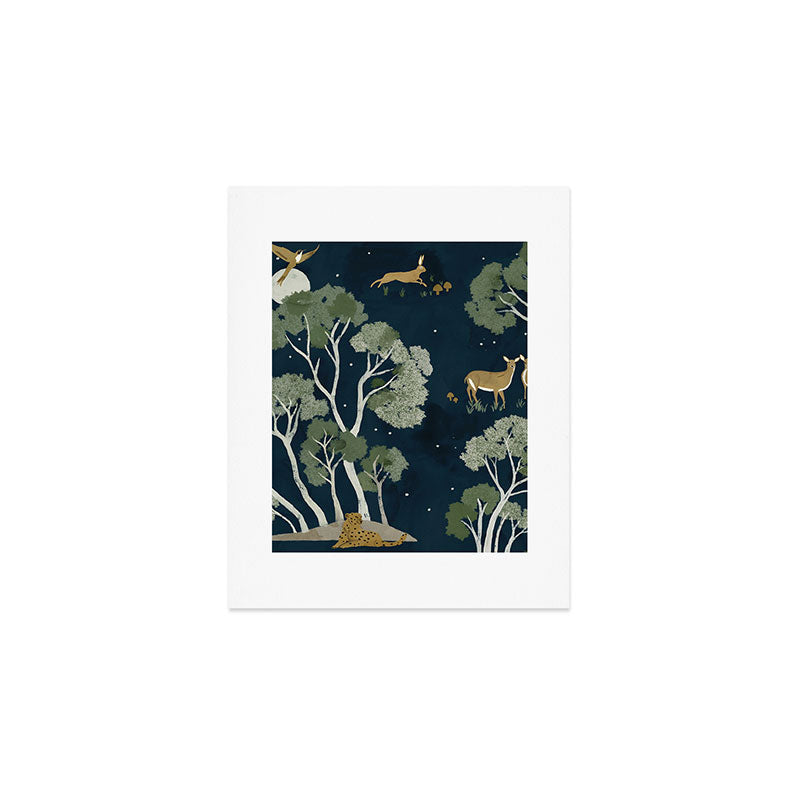 A Forest Awakens Full Moon Art Print