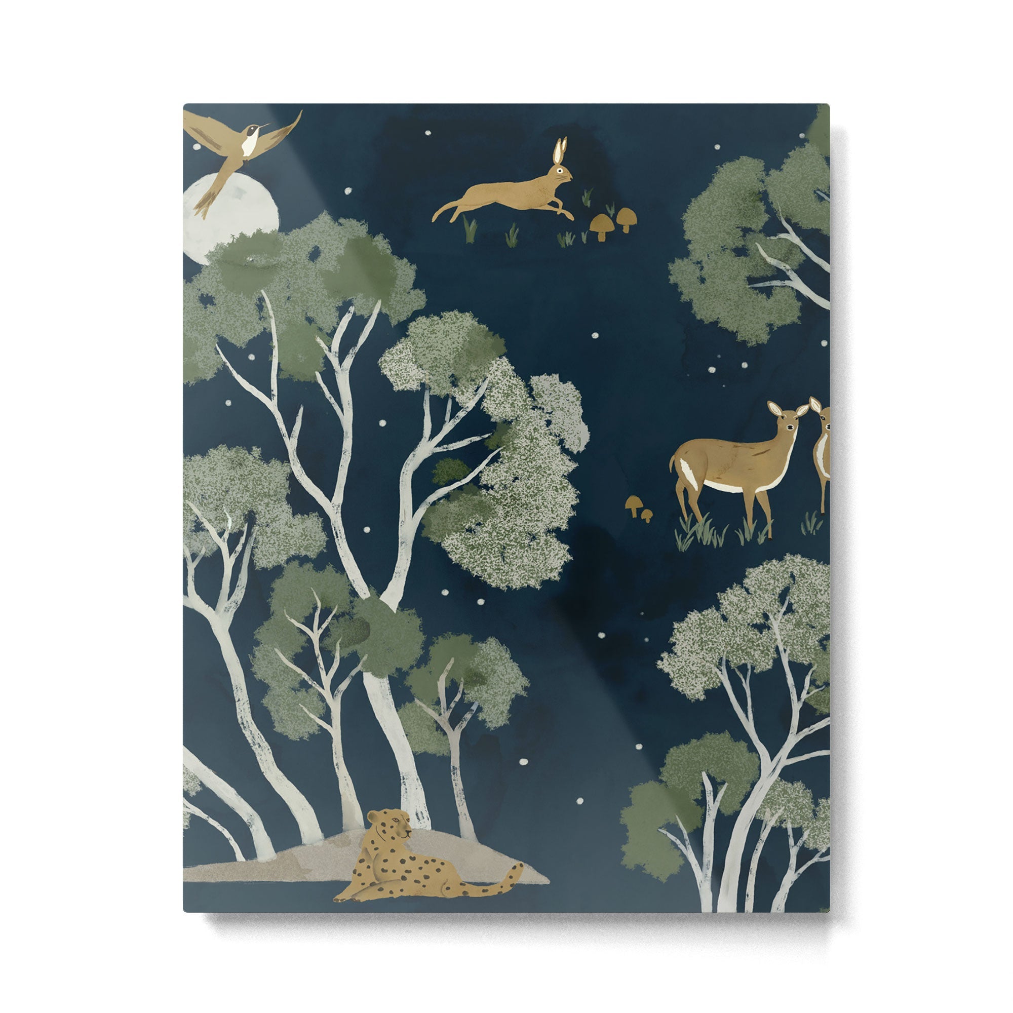 A Forest Awakens Full Moon Metal Print