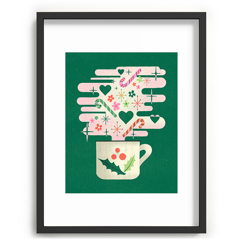A Cup of Cheer - Warm Wishes Festive Holiday Mug Framed Art Print