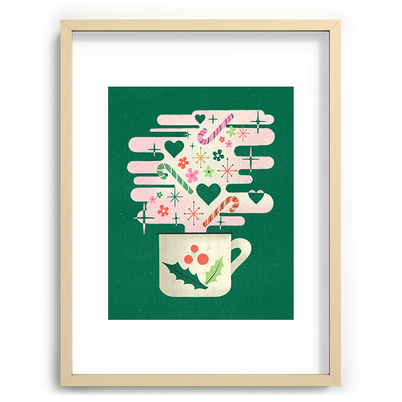 A Cup of Cheer - Warm Wishes Festive Holiday Mug Framed Art Print