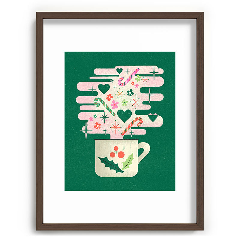 A Cup of Cheer - Warm Wishes Festive Holiday Mug Framed Art Print