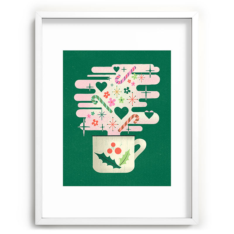 A Cup of Cheer - Warm Wishes Festive Holiday Mug Framed Art Print