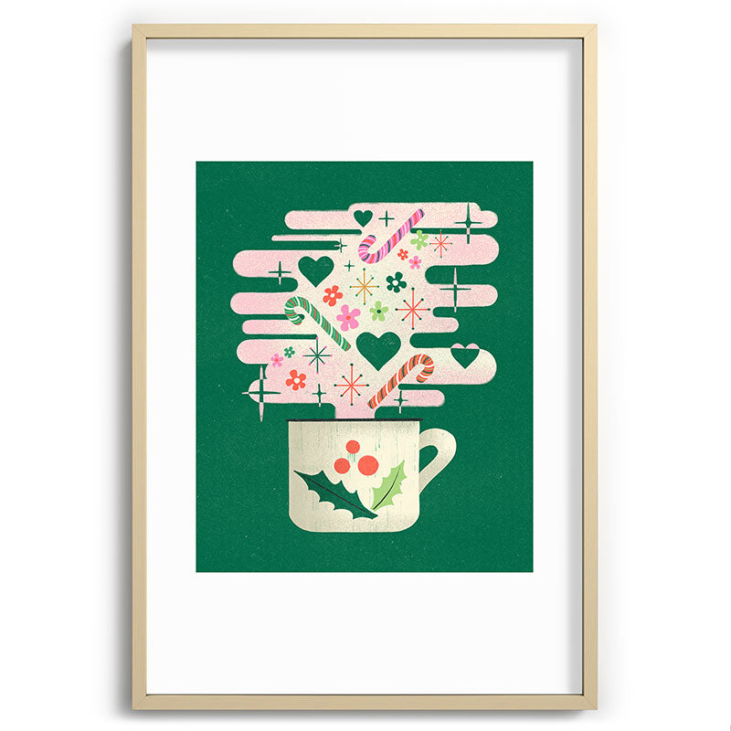A Cup of Cheer - Warm Wishes Festive Holiday Mug Framed Art Print