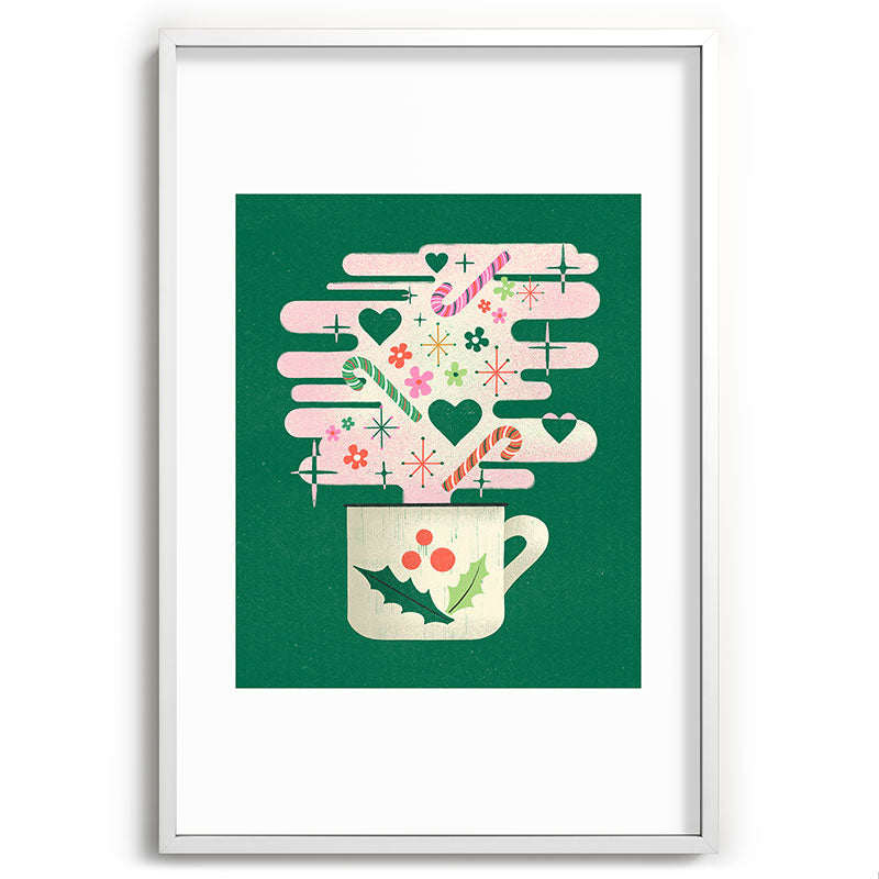 A Cup of Cheer - Warm Wishes Festive Holiday Mug Framed Art Print