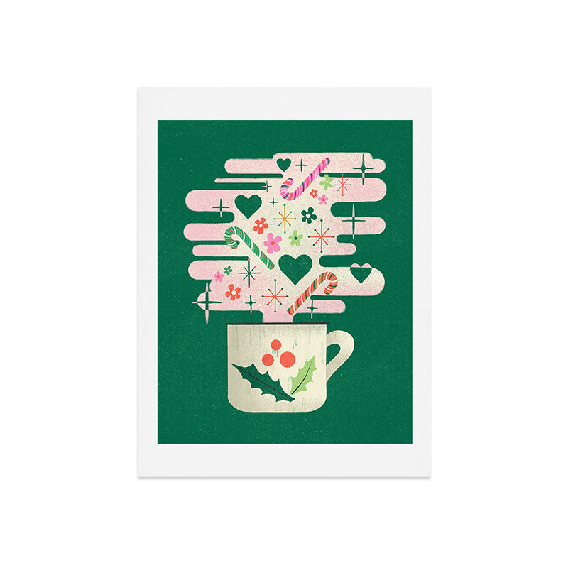 A Cup of Cheer - Warm Wishes Festive Holiday Mug Art Print