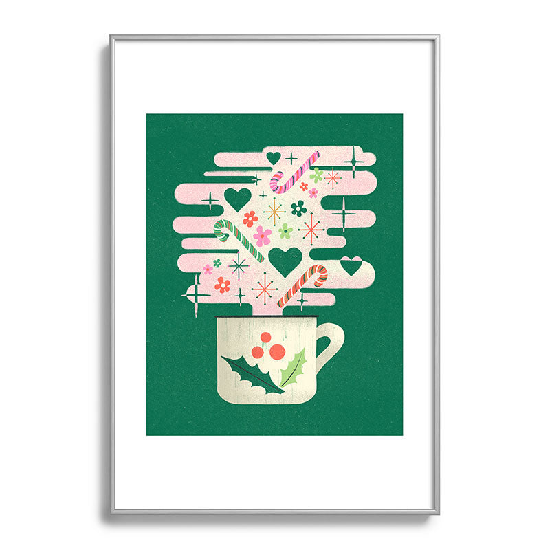 A Cup of Cheer - Warm Wishes Festive Holiday Mug Framed Art Print