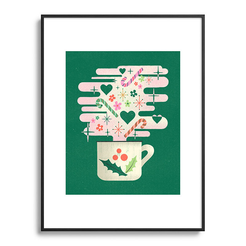 A Cup of Cheer - Warm Wishes Festive Holiday Mug Framed Art Print