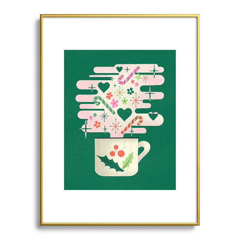 A Cup of Cheer - Warm Wishes Festive Holiday Mug Framed Art Print