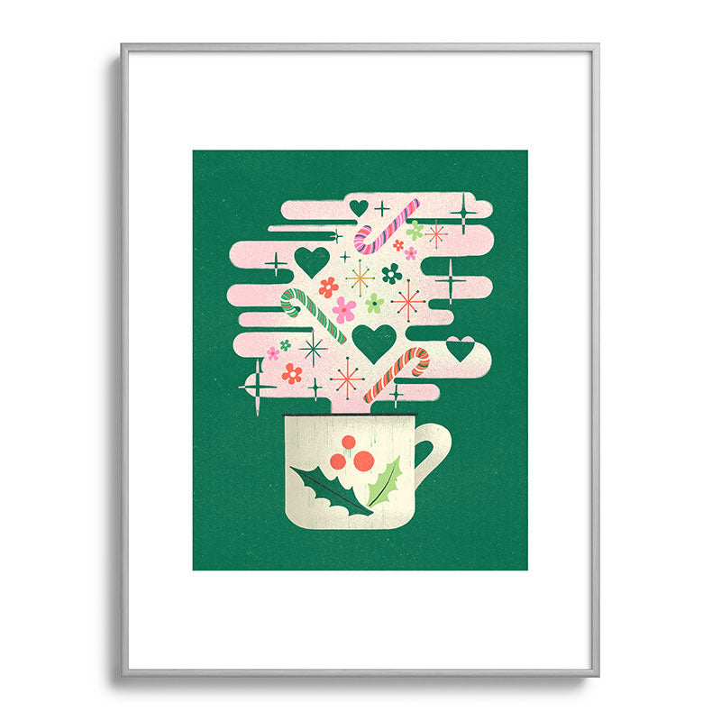 A Cup of Cheer - Warm Wishes Festive Holiday Mug Framed Art Print