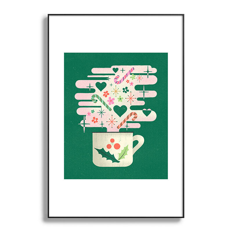 A Cup of Cheer - Warm Wishes Festive Holiday Mug Framed Art Print